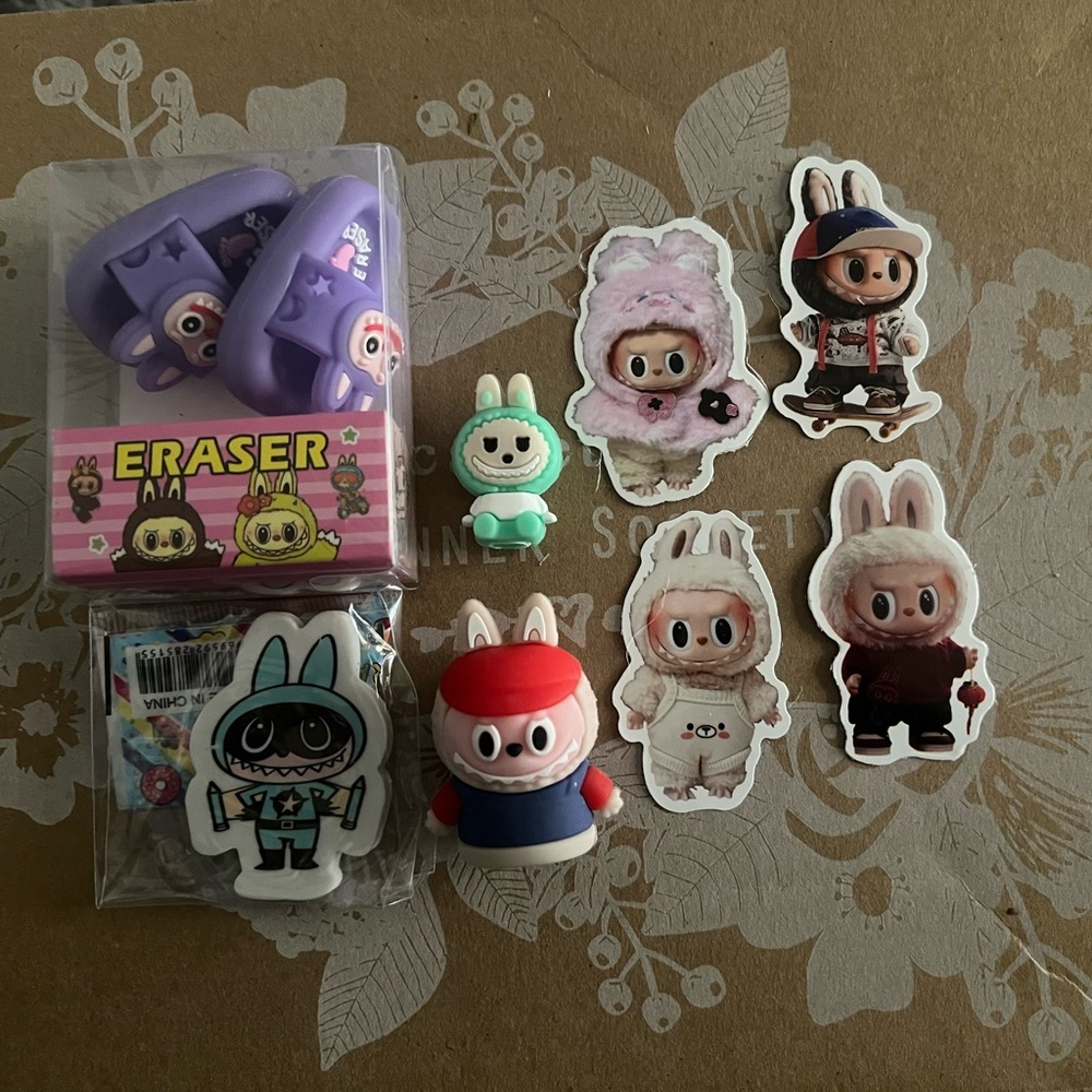 Pop mart La bubu school supply bundle